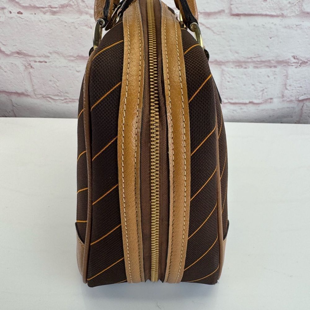 Gucci Vintage GG Interlocking Diagonal Stripe Top Handle Bag - Picture 3 of 15